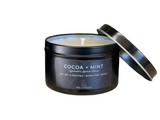 Cocoa + Mint 6oz Candle in Travel Tin