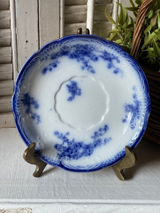 Antique Marechal Flow Blue Saucer