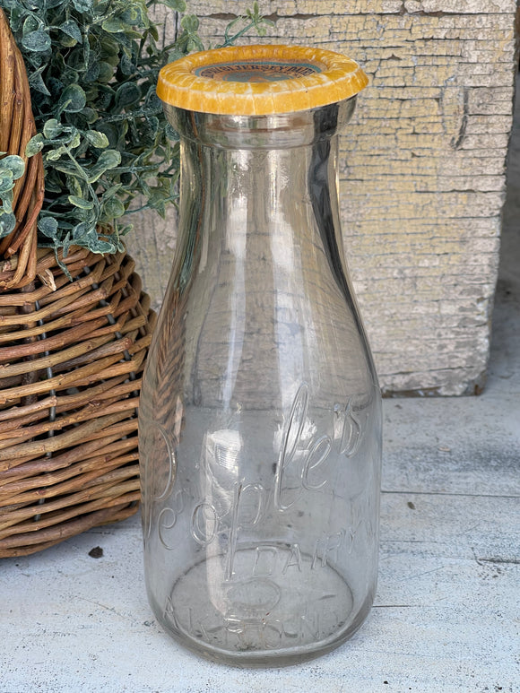 Vintage People's Dairy Milk Bottle