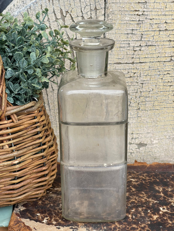 Antique Apothecary Jar with Stopper