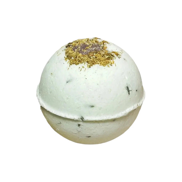 Amethyst & Chamomile Melatonin Bath Bomb w/ Gem