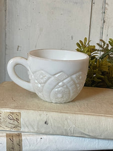 Vintage Milk Glass Tea Cup