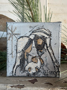 Jill Harper 4" Holy Family Canvas Art