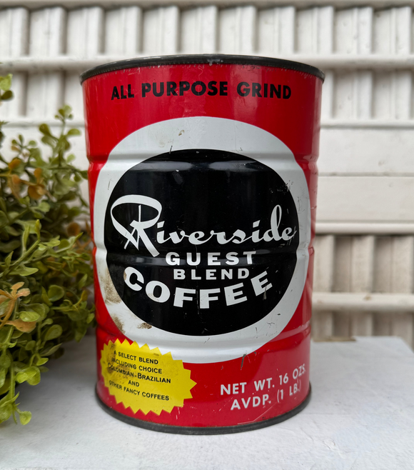 Coffee Soy Candle 32oz in Vintage Riverside Coffee Tin