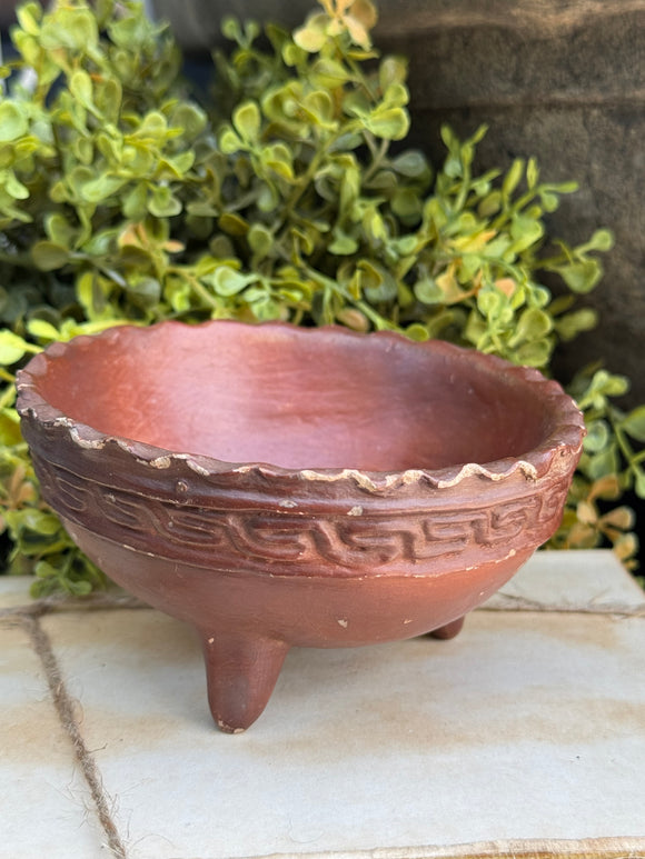 Vintage Footed Pottery Bowl