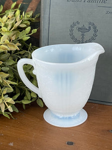 Vintage White Glass Creamer