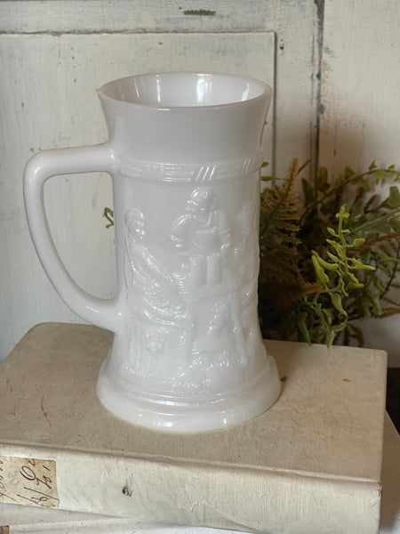 Vintage Milk Glass Mug – The Gentleman's Stache, DBA