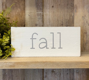 Handmade Grey Fall Reclaimed Wood Sign