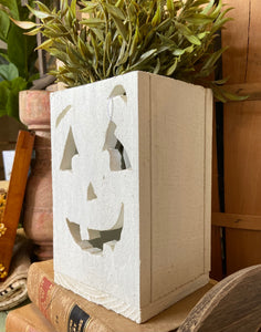 Handmade Wooden Jack-O-Lantern Box