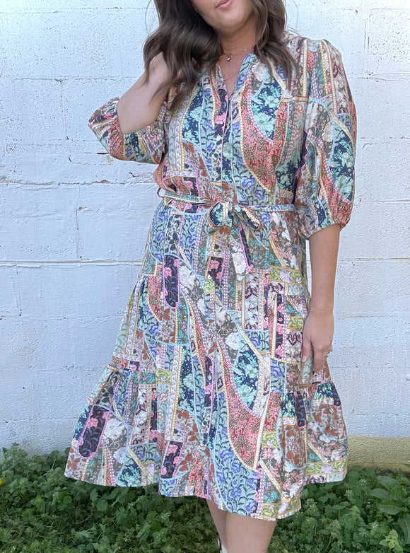 Aria Boho Midi Dress
