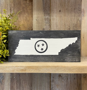 Handmade Tristar State Reclaimed Wood Sign