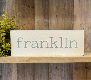 Handmade Franklin Reclaimed Wood Sign