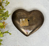 Vintage Brass & Cloisonne Heart