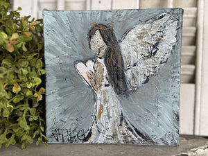 Jill Harper 6" Angel Of Love Canvas Art