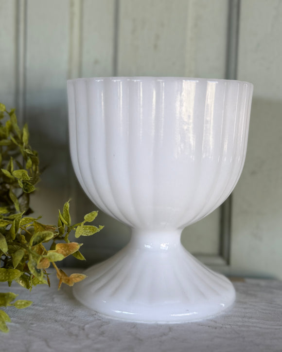 Vintage Milk Glass Compote