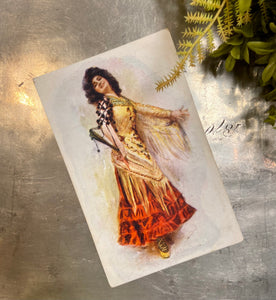 UNUSED Antique "Italian Dancer" Postcard