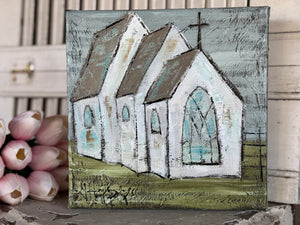 Jill Harper 8" Church Canvas Art