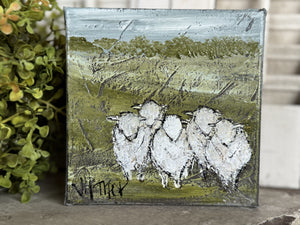 Jill Harper 5" Sheep Canvas Art