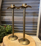 Pair of Vintage Brass Candlesticks w/ Neck Ornament