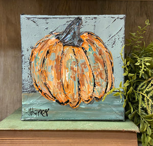 Jill Harper Heavy Texture 6" Pumpkin Canvas Painting