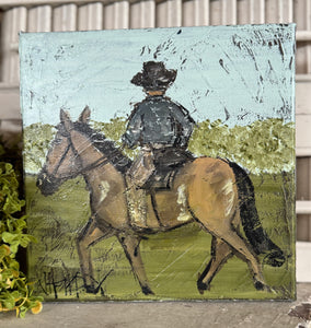 Jill Harper 8" Cowboy Canvas Art