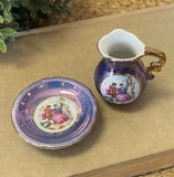 Antique Mini Victorian Pitcher w/ Saucer