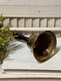 Vintage Brass School Bell w/ Wooden Handle