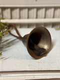 Vintage Brass School Bell w/ Leather Handle