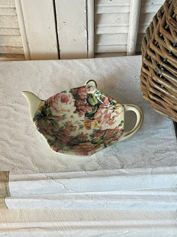 Cute Old Roses Tea Bag Holder