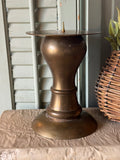 Vintage Brass Pillar Candlestick Holder