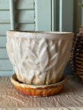 Vintage Planter with Attached Saucer