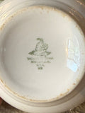 Vintage Green and White Shenango China Bowl Made in PA.