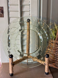 Vintage Green Uranium 8" Glass Plate