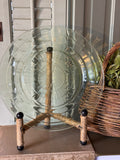 Vintage Green Uranium 9" Glass Plate