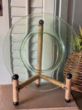 Vintage Green Uranium 8" Glass Plate