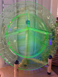 Vintage Divided Green Uranium 10" Glass Plate