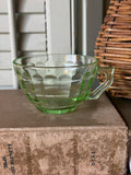 Vintage Anchor Hocking Green Uranium Glass Tea Cup