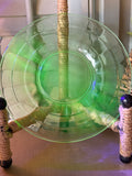 Vintage Green Uranium 6" Glass Plate