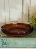 Vintage Amber Cigar Glass Ash Tray AS IS