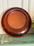 Vintage Amber Cigar Glass Ash Tray AS IS