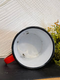Vintage Red Enamel Mug