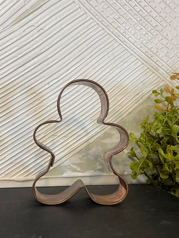 Vintage Copper Gingerbread Man Cookie Cutter