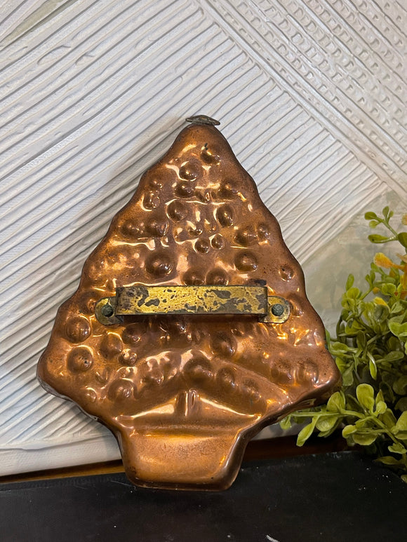 Vintage Copper Christmas Tree Cookie Cutter