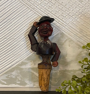 Vintage Hand Carved Japanese Wine Stopper