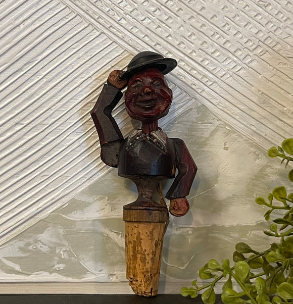 Vintage Hand Carved Japanese Wine Stopper