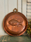 Vintage Copper Mold With Fish Detail Made in Korea