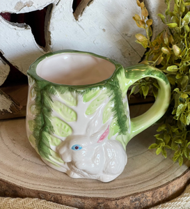 Handmade Pottery Bunny Mug