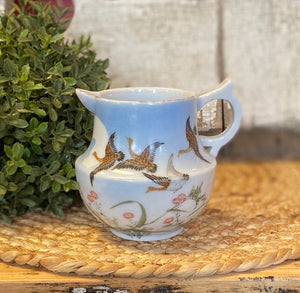 Vintage Handpainted Asian Ducks Creamer