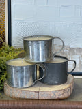 Coconut + Sandalwood 10oz Soy Candle in Vintage Tin Camping Mug