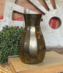 Vintage Dark Brass MCM Vase